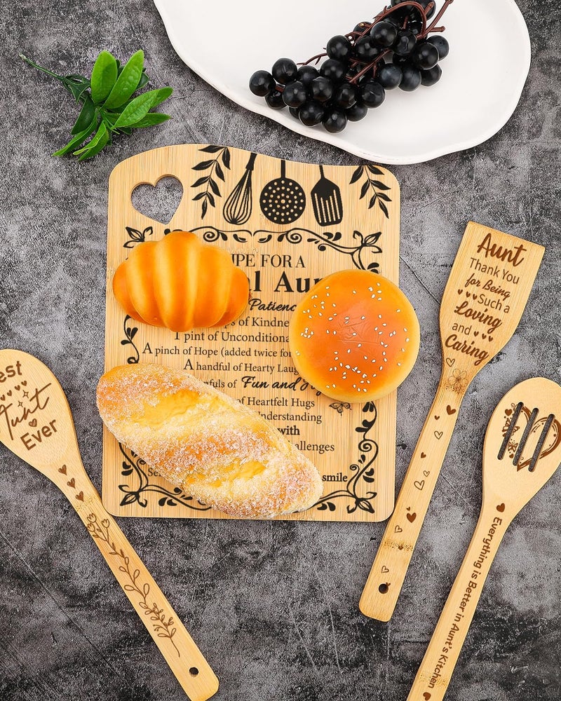 Aremdys Aunt Gifts, Birthday Gifts for Aunt from Niece Nephew Cutting Board Sets Cooking Gift for Auntie, Great Auntie Present for Women Birthday Valentines Day Thanksgiving Gifts Idea - Image 5